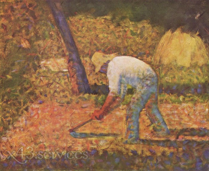 Georges Seurat - Bauer mit Hacke - Farmer with hoe